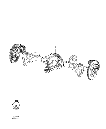 Axle Assembly Rear Complete Diagram for 68272077AC