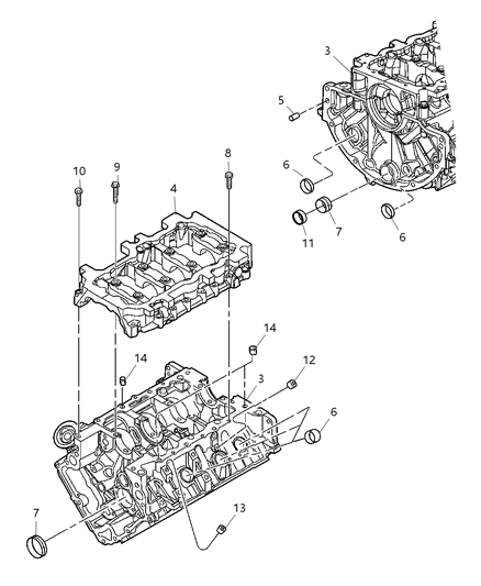 2003 Jeep Liberty Block Short Diagram for 5069216AC