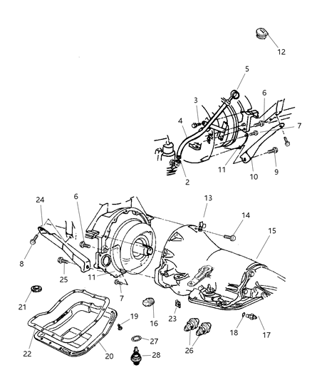 Indicator Transmission Fluid Level Diagram for 52107769AA