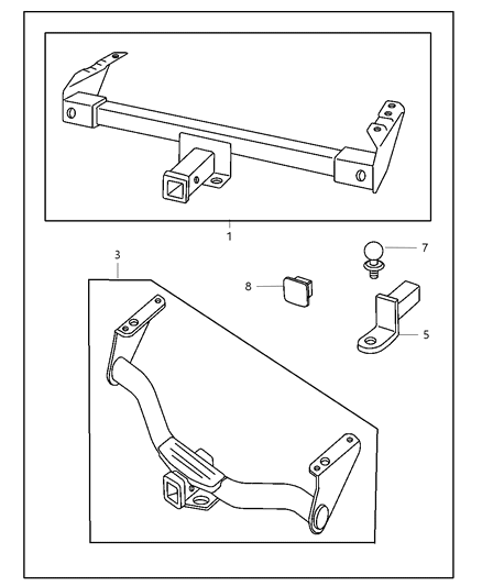 2003 Chrysler PT Cruiser Adapter Kit Trailer Tow Diagram for 82401217