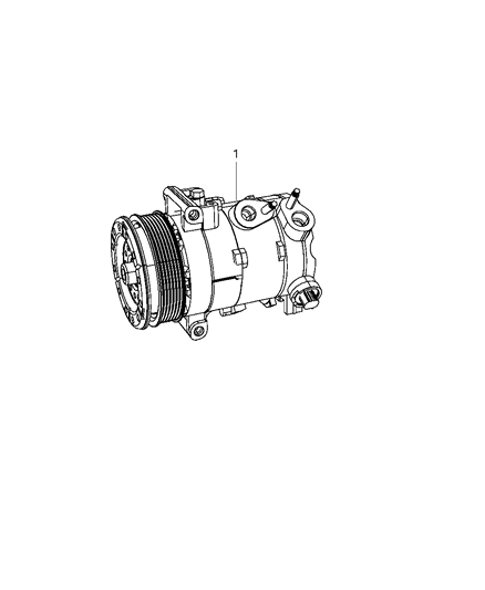 1986 Dodge D250 Compressor A/C No Serviceable Components Diagram for 55111426AC