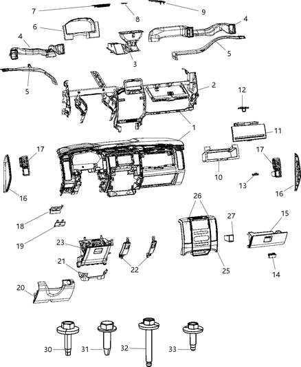 Mat Cup Holder Diagram for 1EB17DX9AA