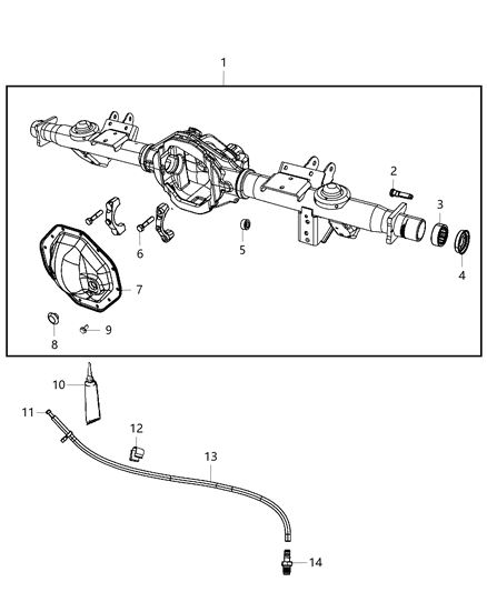 2004 Jeep Liberty Bolt Hexagon Flange Head .312-18X0.562, Rear Diagram for 6036671AA