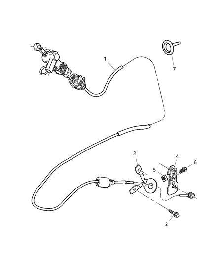 Cable Shift Diagram for 52107847AH