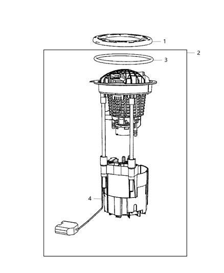 Module Kit Fuel Pump/Level Unit Diagram for 68189620AA