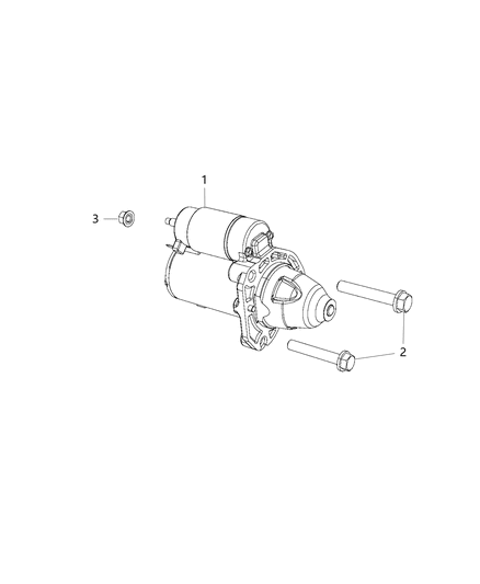 2022 Jeep Wrangler Starter Engine Diagram for 56029780AB