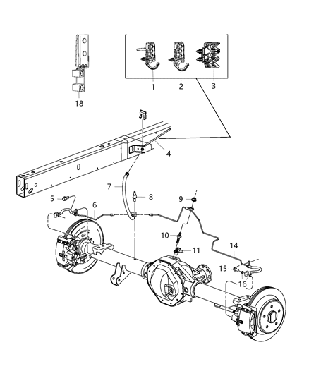 2018 Ram 4500 Sensor Wheel Speed Rear Diagram for 68164798AB
