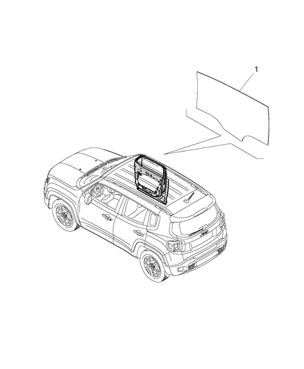 2001 Chrysler Prowler Door Glass, Front Driver Side Diagram for 68274340AA