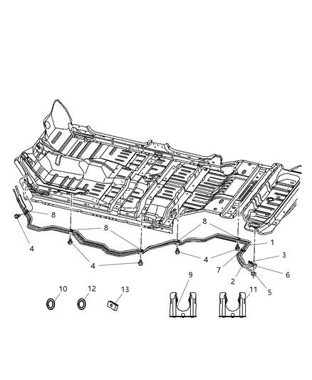 O Ring A/C Suction Line 5/8 Inch Diagram for 5072461AA