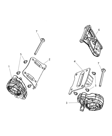 Insulator Engine Mount Diagram for 52855843AC