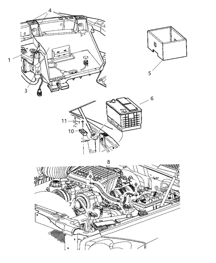Tray Battery Diagram for 55359973AD