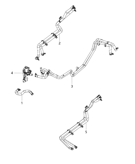 Hose Heater Core Supply And Return Diagram for 52014813AC