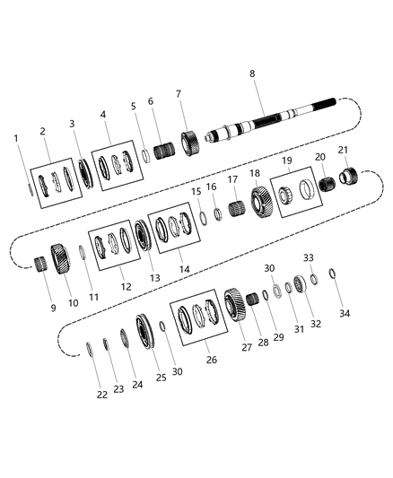 2013 Dodge Viper Bearing, 1ST Speed Needle Diagram for 4626488