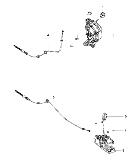 Shifter Transmission Diagram for 1RV41DX9AB