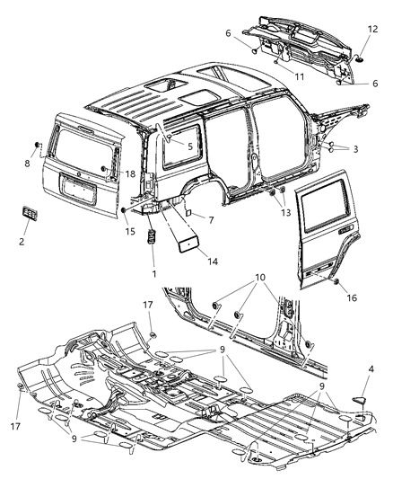 1997 Jeep Grand Cherokee Plug Body 1.00 Diameter Diagram for 55360494AA