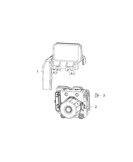 Hydraulic Control Unit Anti-Lock Brake System Diagram for 68240840AA