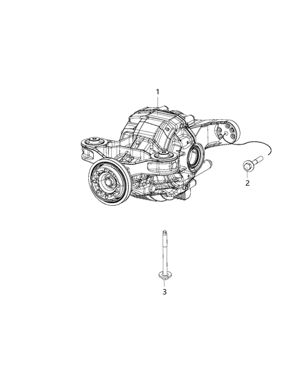 Differential Rear Axle Diagram for 68375497AB