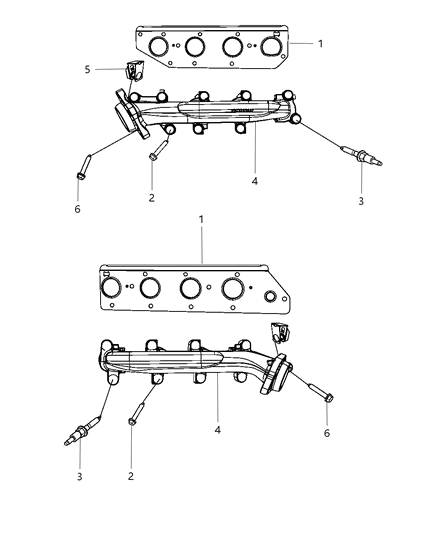 Shield Exhaust Manifold Diagram for 53032835AE