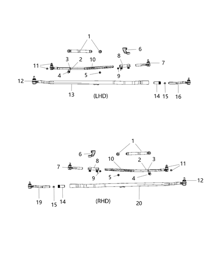 Socket Drag Link Inner Diagram for 52126058AD