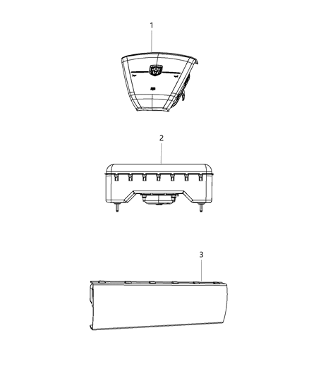 2005 Chrysler Town & Country Air Bag Passenger, Passenger Side Diagram for 68083483AH