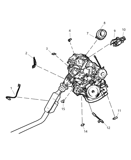 2011 Dodge Charger Sensor Throttle Position Diagram for 4686360AB
