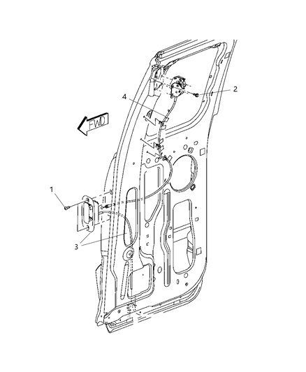 Latch Cargo Door Upper Diagram for 55359381AC