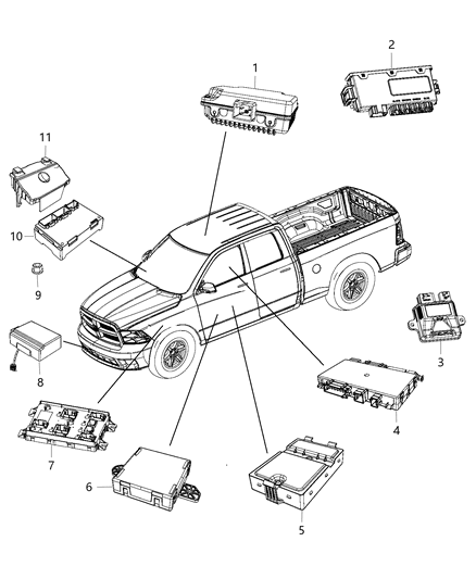 2008 Jeep Patriot Module Body Controller Diagram for 68228904AC