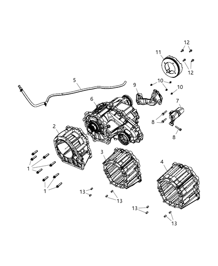 Transfer Case Diagram for 52853664AD