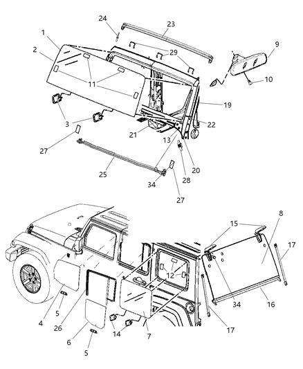 Tape Foam Diagram for 68170003AA