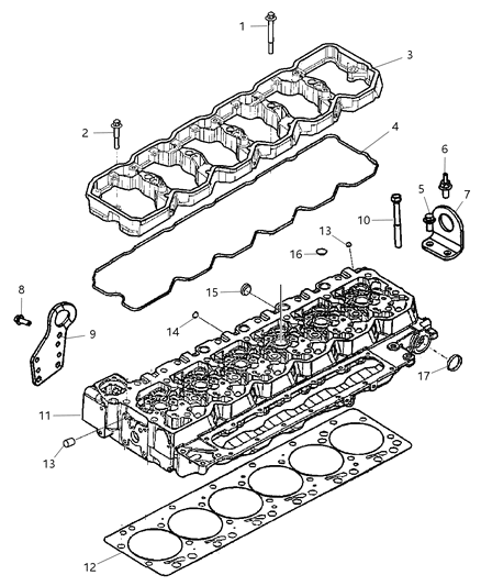 2000 Chrysler Grand Voyager Head Cylinder Diagram for 68003404AA