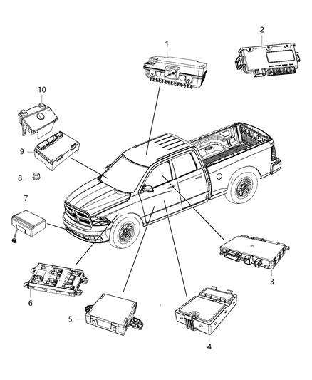 Body Control Module Diagram for 68320319AC
