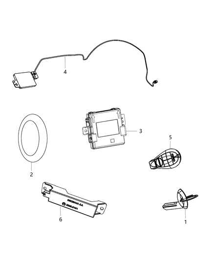 Receiver Hub Diagram for 68217462AB