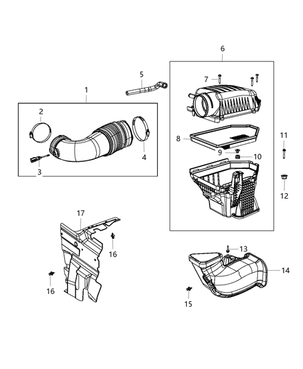 Air Cleaner Diagram for 52030462AB