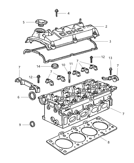 2017 Jeep Patriot Screw, Cylinder Head Cover Attaching Diagram for 6503560
