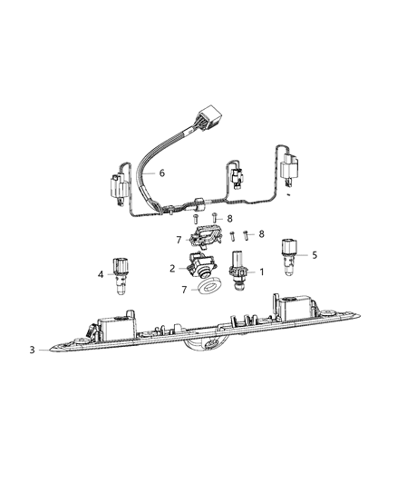1987 Dodge Lancer Camera Diagram for 68230085AF