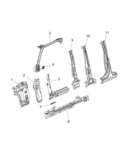 2009 Jeep Commander Bar Sport Diagram for 68302913AG