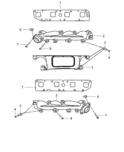 Manifold Exhaust Diagram for 68021512AD