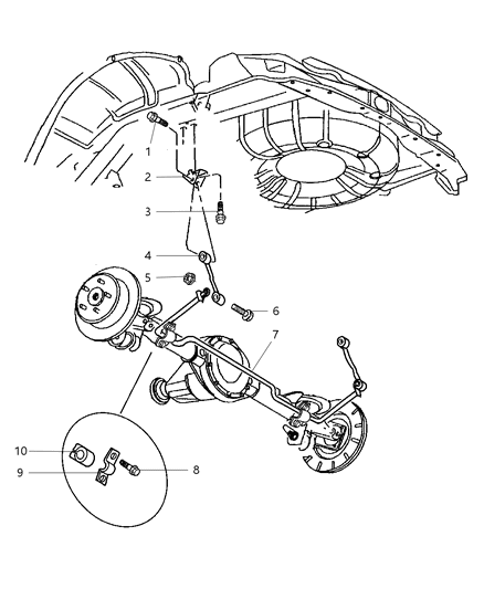 Bushing Stabilizer Bar Diagram for 52088738AC