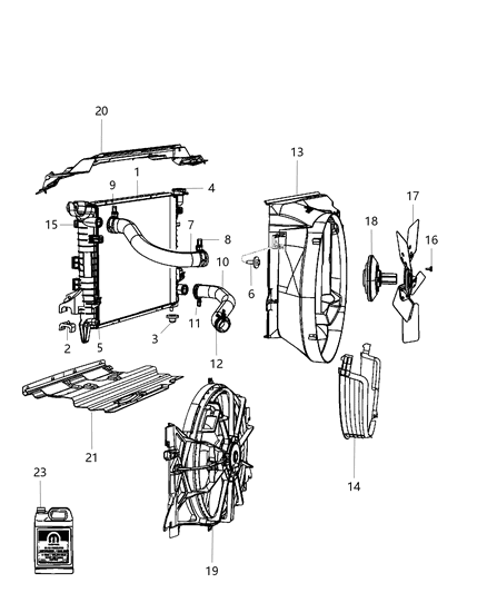 Shroud Fan Diagram for 55056774AI