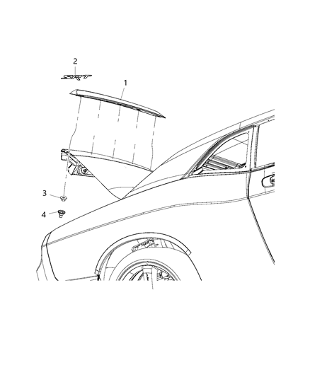Spoiler Rear Diagram for 5VE30TZZAD