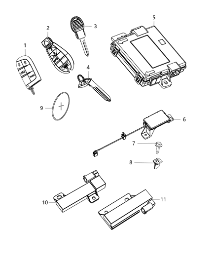Receiver Hub Diagram for 56046809AG