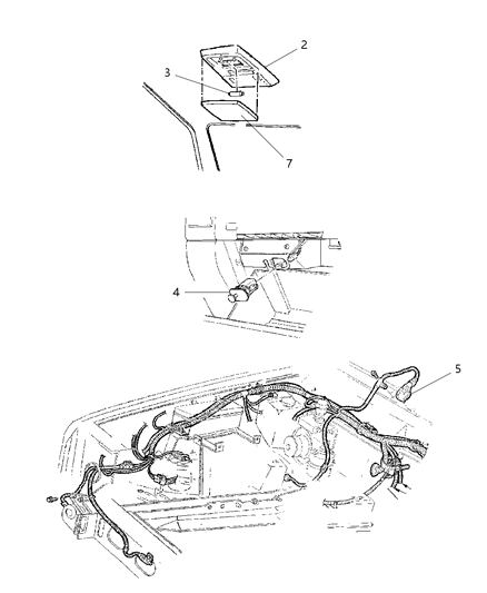 Lamp Dome And Reading Diagram for 5AS36RT6AB