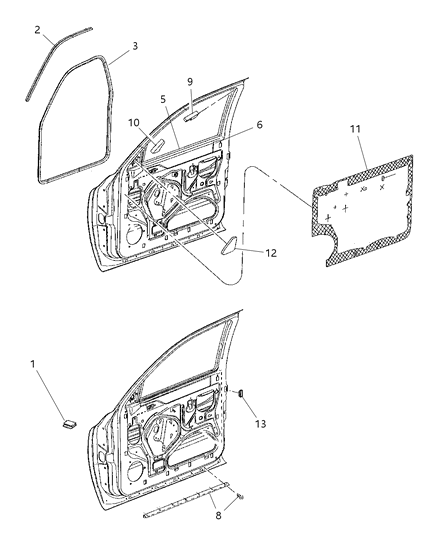 1993 Dodge Caravan Seal Glass Running Outer Belt Diagram for 55256708AD