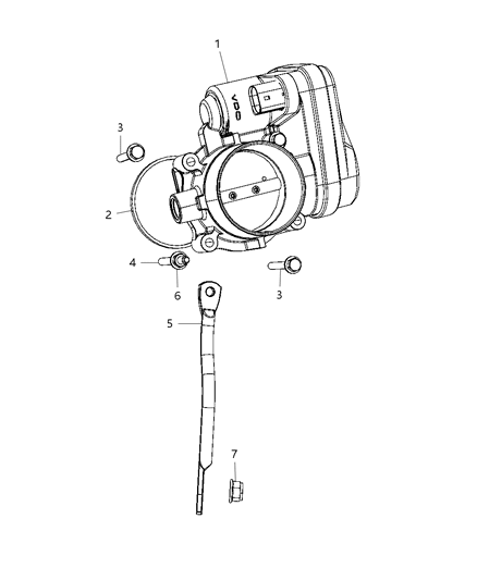 1985 Dodge D250 Throttle Body Diagram for 4861694AA