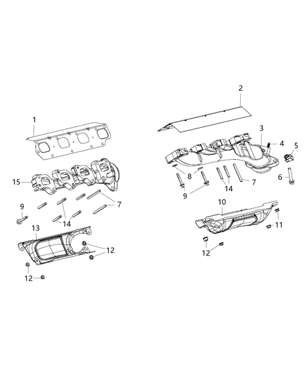 1991 Jeep Cherokee Shield Exhaust Manifold Diagram for 53032968AE