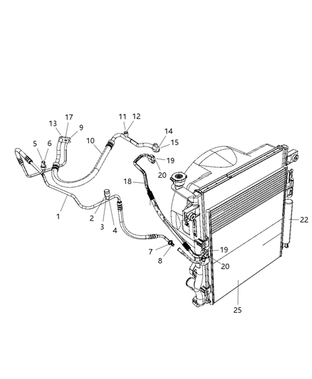 1987 Dodge Aries Line A/C Liquid Diagram for 55037814AE