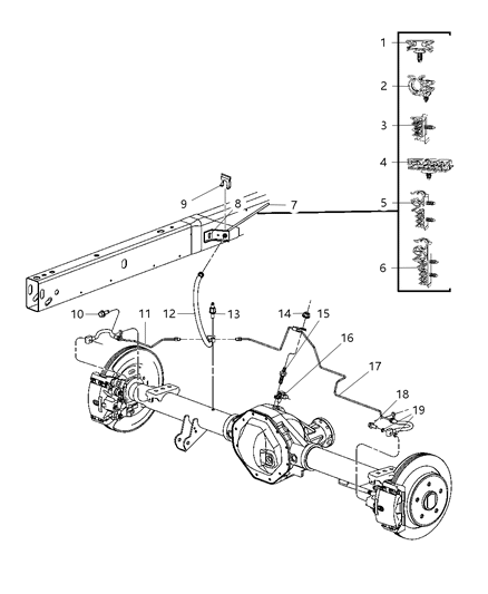 Tube And Hose Assembly Brake Right Rear Diagram for 55398220AC