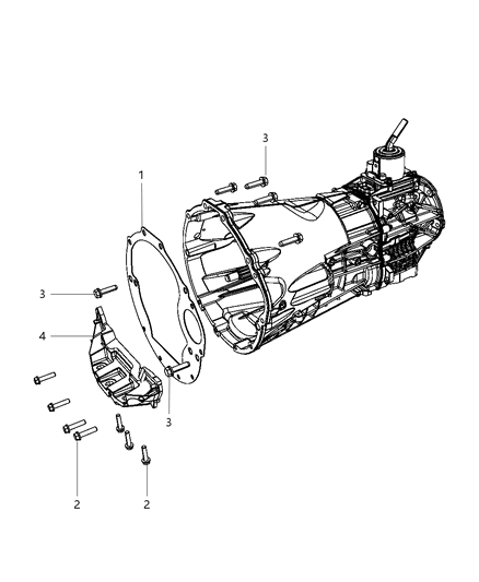 1984 Jeep J10 Isolator Transmission Mount Diagram for 52059951AC