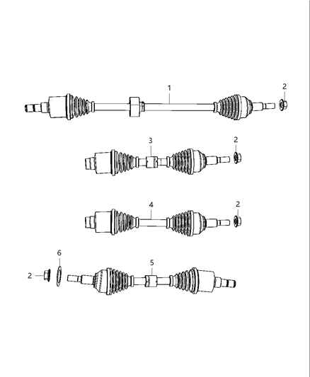 Shaft Front Drive Diagram for R8067361AB