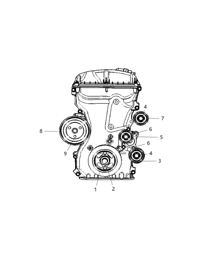 1984 Dodge D350 Tensioner Belt Diagram for 4891595AC